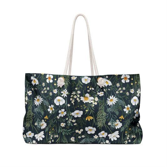 Daisy Delight Floral Weekender Bag - Perfect for Travel & Beach Days