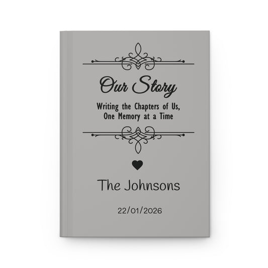 Hardcover Journal “Our Story: Writing the Chapters of Us” Personalized Keepsake for Anniversaries.