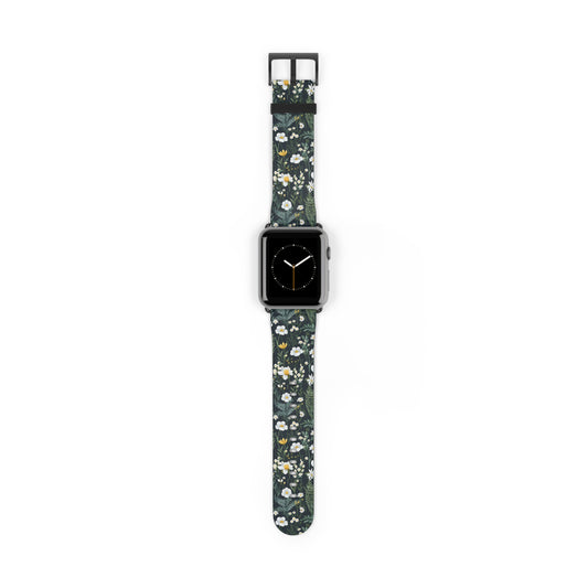 Daisy Delight Floral Print Watch Band - Stylish Accessory for Everyday Wear.