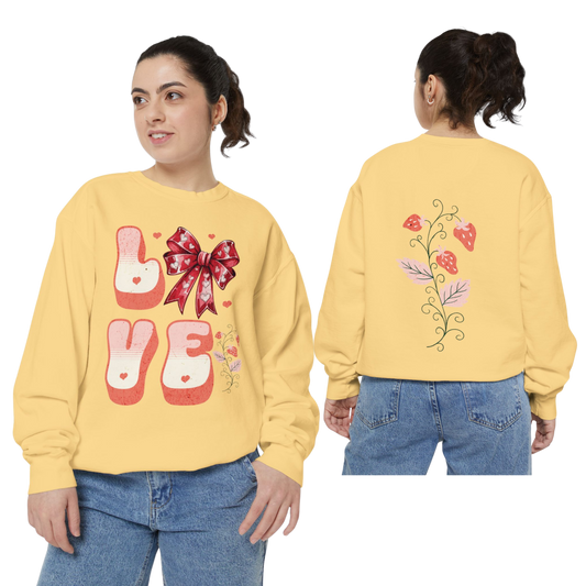 LOVE Coquette Unisex Comfort Colors Garment-Dyed Sweatshirt