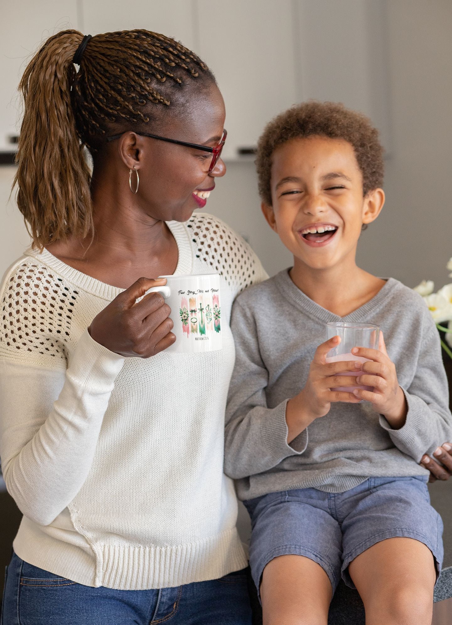 ''True Story He is Not Here'' Ceramic Coffee Mug (11oz and 15oz), Religious, Faith Mug - a Gift for Christenings/Believers/Friends/Sisters/Mother. - Ideal Gift for Friends & Family