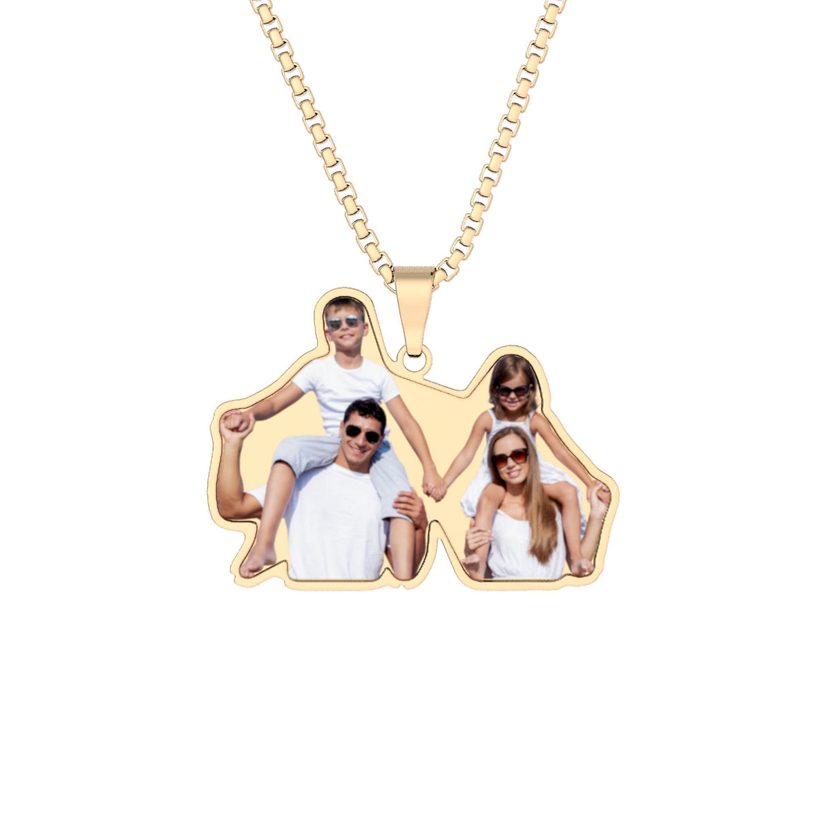 Custom Photo Cutout Pendant Necklace — Personalized Family/Pet Photo Keepsake