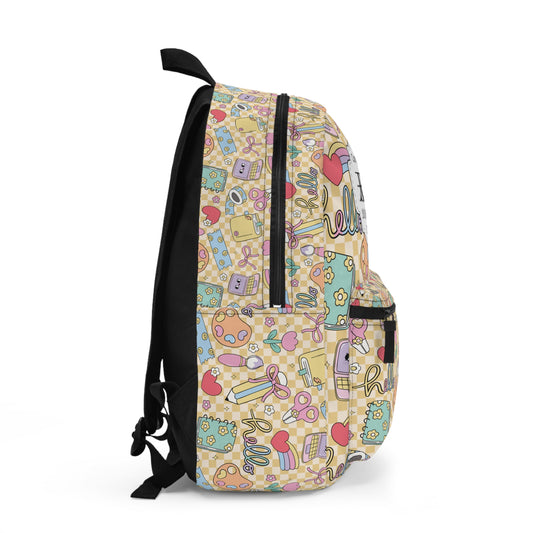 Personalized Doodle Daydream Composition Book Inspired Backpack for Students, Fun School Bag, Back to School Essentials, Notebook Print Backpack, College Student Gift