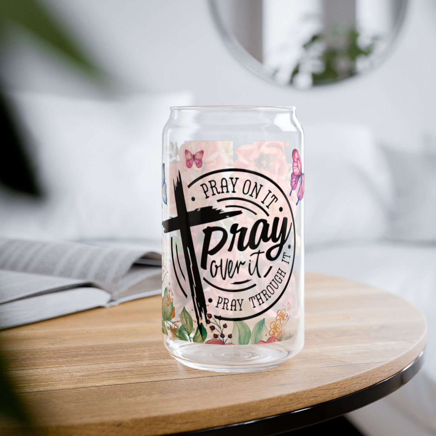 Faithful Prayer Sipper Glass, 16oz