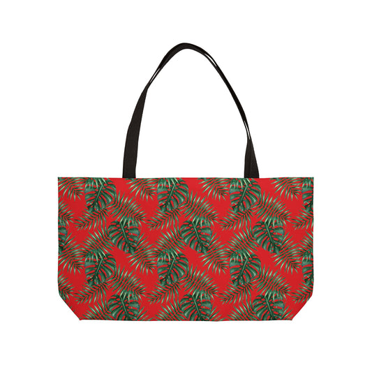Tropical Bliss Red Weekender Tote Bag