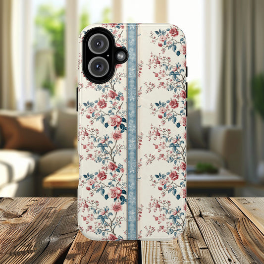 Cottage Bloom Elegance Tough Magnetic iPhone Case, Stylish iPhone Protection, Gift for Her, iPhone Accessories, Durable Floral Case