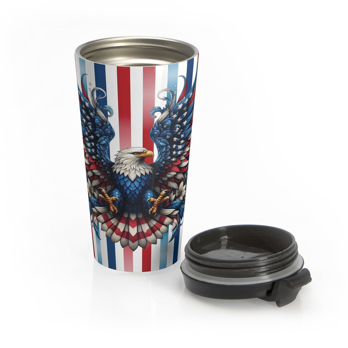 Patriotic Pride Stainless Steel Travel Mug, Gift for Him and Her.