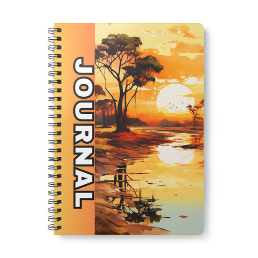 Sunset Serenity A5 Journal | Nature Inspired Notebook, Travel Journal, Sketchbook, Gift for Nature Lovers, Writing Journal