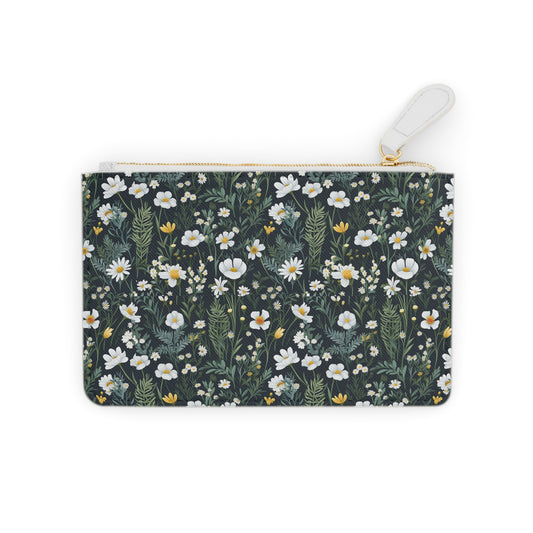 Daisy Delight Botanical Print Mini Clutch Bag – Floral Trendy Accessories for Everyday Use