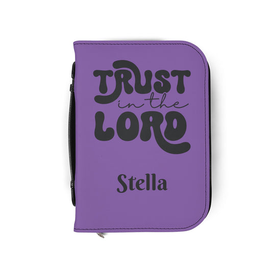 Personalized Floral Cross Bible Cover - Trust in the Lord Design| Baptism | Christening | Anniversary | Birthday Gifts.