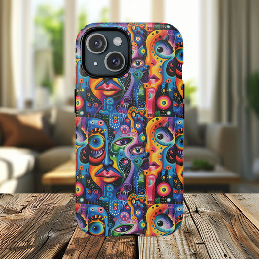 Psychedelic Visions Tough iPhone Magnetic Case - Unique Art iPhone Cover