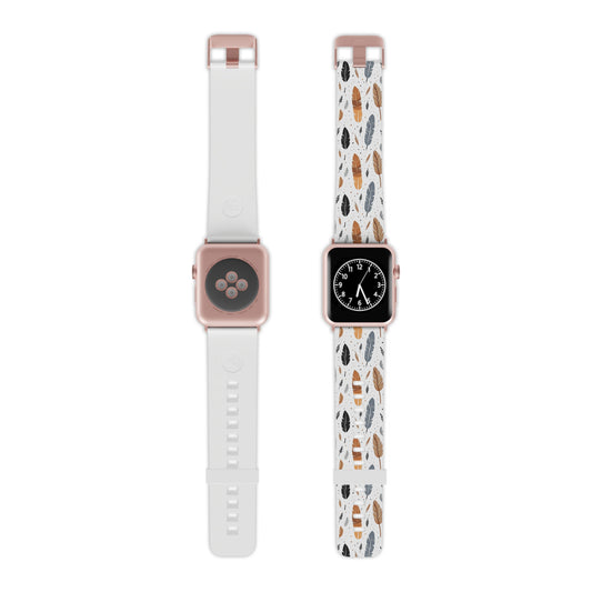 Whispering Feathers Bohemian Print Apple Watch Band