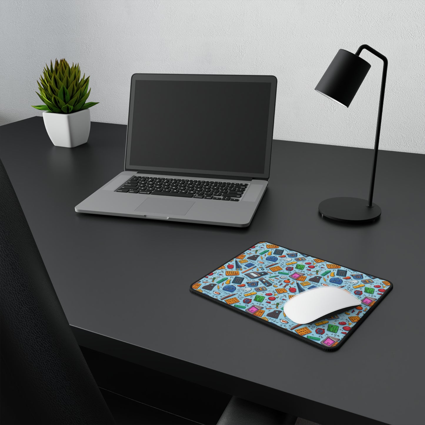 Blue Academic Colorful School-Themed Non-Slip Gaming Mouse Pad - Perfect for Students & Gamers