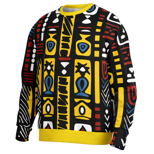 Geometric Harmony Heavyweight Oversized Sweatshirt - AOP