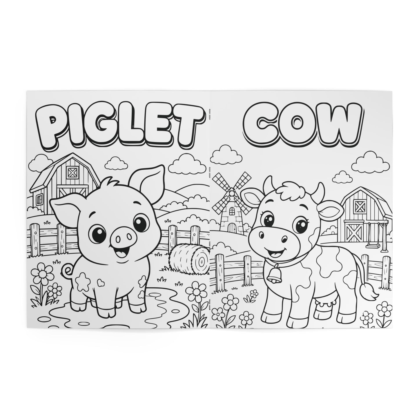 Farm Animals Coloring Book — Personalized Kids' Activity Book (Ages 4-8)