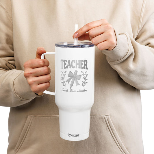 Engraved Teacher Insulated Tumbler, 40oz Travel Mug, Personalized Gift for Teachers, Student Appreciation, Custom Drinkware