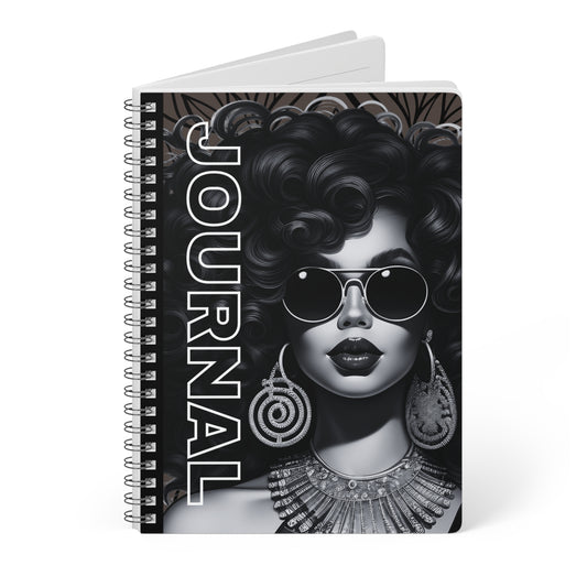 Stylish Wirobound Softcover Notebook | A5 Journal, Creative Writing, Sketchbook, Gift for Her, Inspirational Quotes