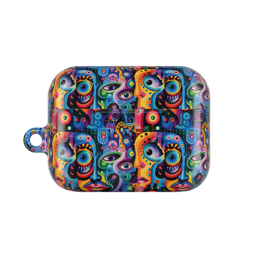 Psychedelic Visions Colorful Artistic AirPod Case - Unique Design for Music Lovers