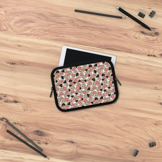 Colorful Heart Pattern Laptop Sleeve - Cute and Stylish Protection for Your Device