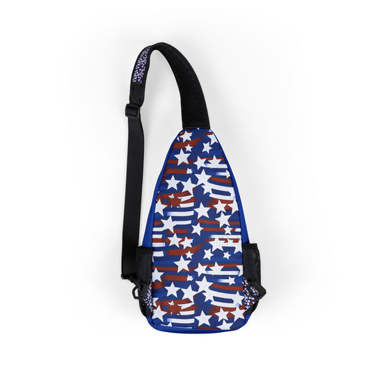 Patriotic Chest Bag - Stars & Stripes Sling Backpack, Cross Body Sling Bag, Chest Bag, Crossbody Backpack, Travel Bag