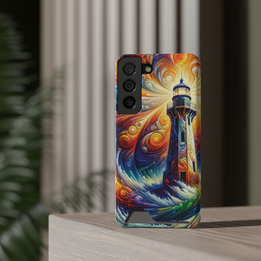 Cosmic Beacon iPhone and Samsung Case With Card Holder