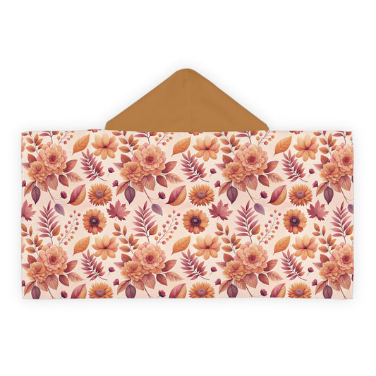 Autumn Blossom Snuggle Youth Hooded Towel
