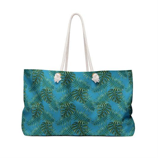 Turquoise Tropical Bliss Weekender Bag, Gift for Her