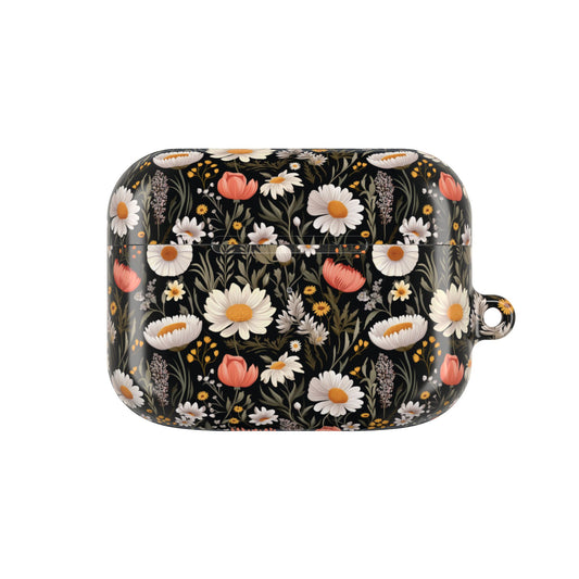 Blossom Elegance: Noir Garden AirPod Case - Chic Floral Design for Nature Lovers- Airpods Pro Gen 1 and 2, Gen 1 to 4.