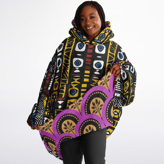 Geometric Harmony Reversible Snug Hoodie - AOP