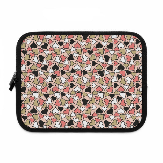 Colorful Heart Pattern Laptop Sleeve - Cute and Stylish Protection for Your Device