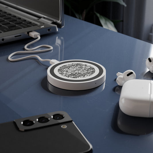 Urban Graffiti Stylish Wireless Charging Pad - Quake Design, Modern Tech Accessory