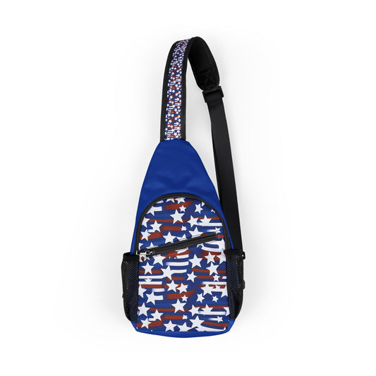 Patriotic Chest Bag - Stars & Stripes Sling Backpack, Cross Body Sling Bag, Chest Bag, Crossbody Backpack, Travel Bag