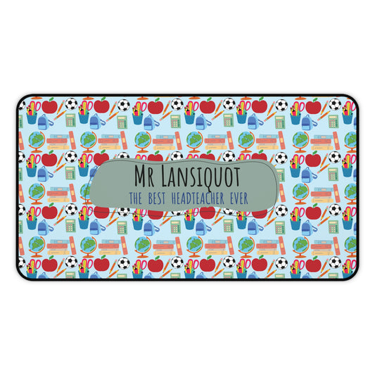 Personalized Teacher Desk Mat, Best Headteacher Gift, Classroom Decor, Functional Office Mat, Teacher Appreciation