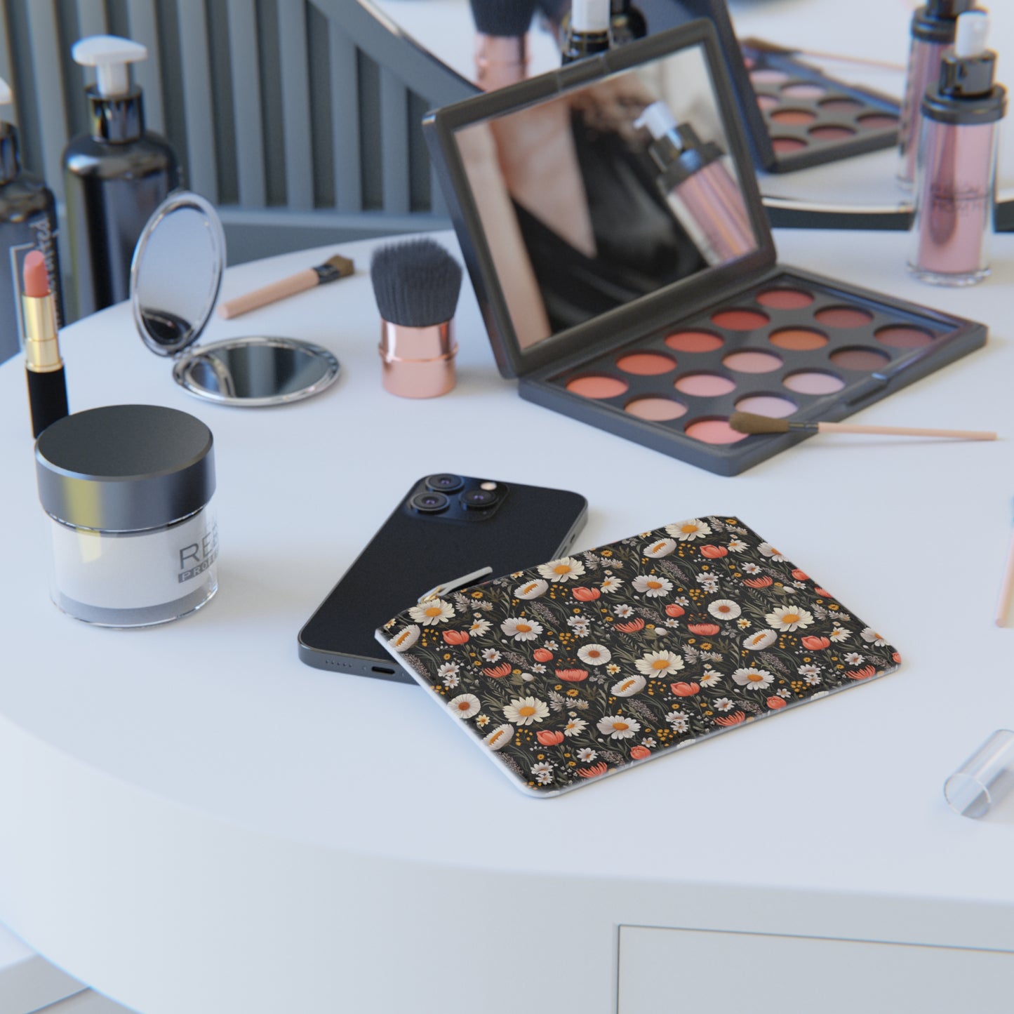 Blossom Elegance: Noir Garden Floral Pattern Mini Clutch Bag - Perfect for Gifts, Parties & Everyday Use