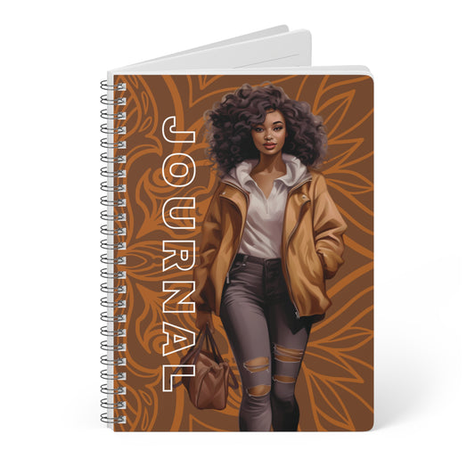 Stylish Wirobound Softcover Notebook, A5 - Aesthetic Journal, Note-Taking Diary, Gift for Writers, Ideal for Students