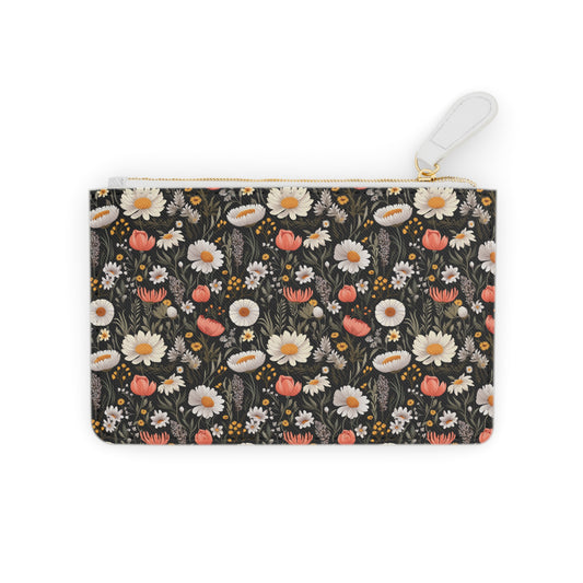 Blossom Elegance: Noir Garden Floral Pattern Mini Clutch Bag - Perfect for Gifts, Parties & Everyday Use