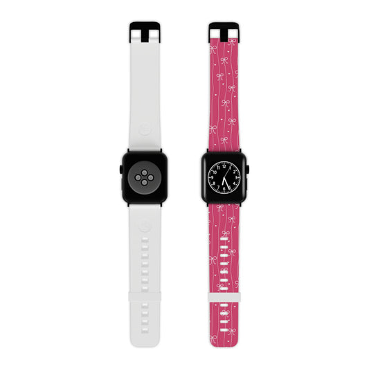 Pink Bow Coquette Apple Watch Band – Cute Giftable Strap for Women & Girls