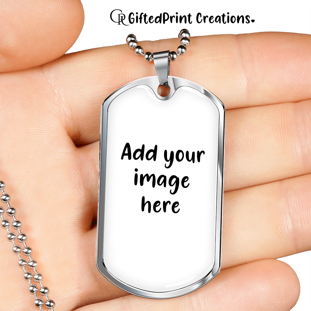 Personalized Dog Tag Necklace with Engraving- a Gift for Fathers/Sons.