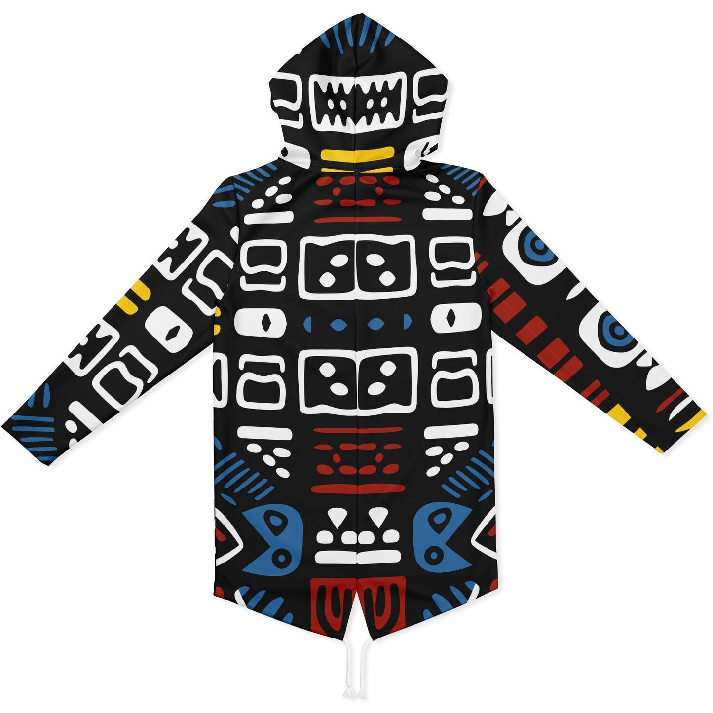 Geometric Harmony Heavyweight Elongated Hoodie - AOP