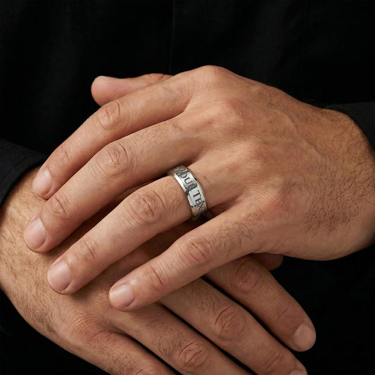 Custom Engraved Men's Ring- a Gift for Fathers/Brothers/Sons.