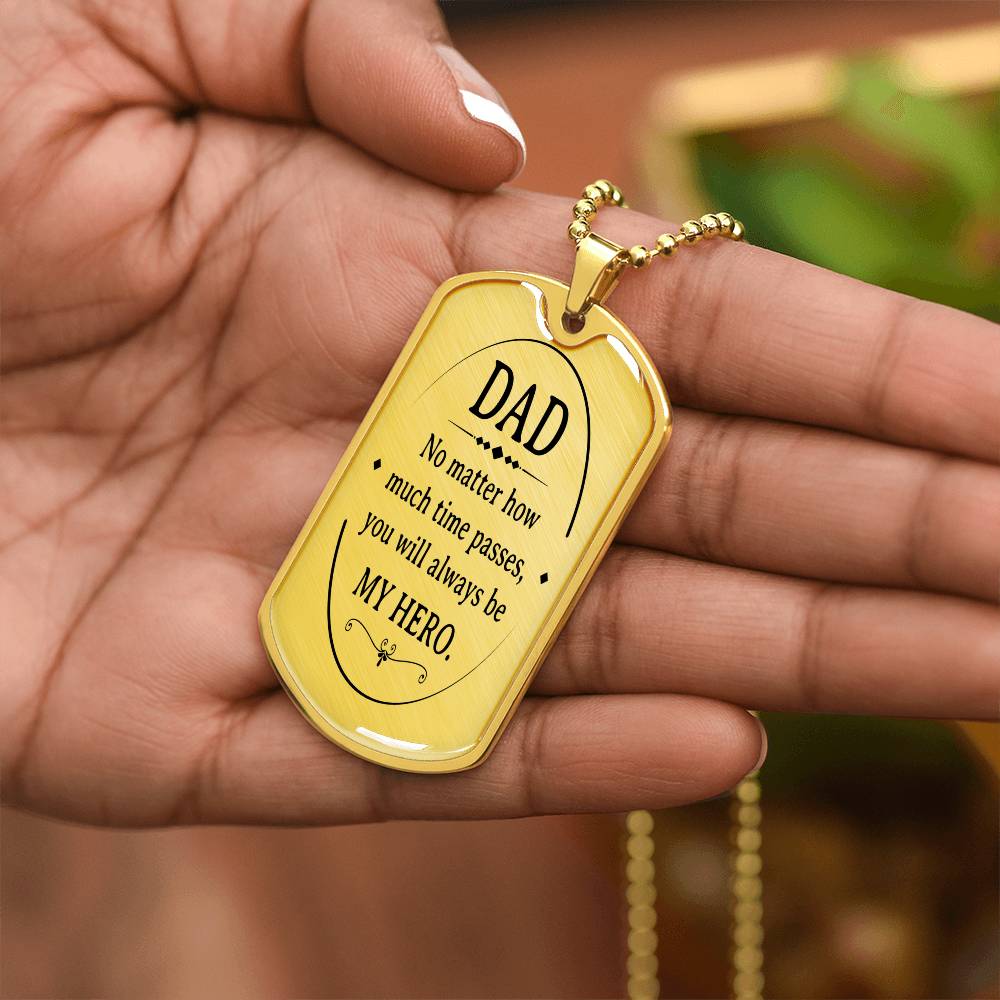 Luxury Graphic Dog Tag Necklace- a Gift for Fathers/Son.