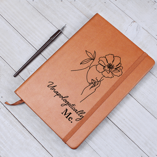 Apologetically ME Graphic Leather Journal- a Gift for Mother/Girlfriend.