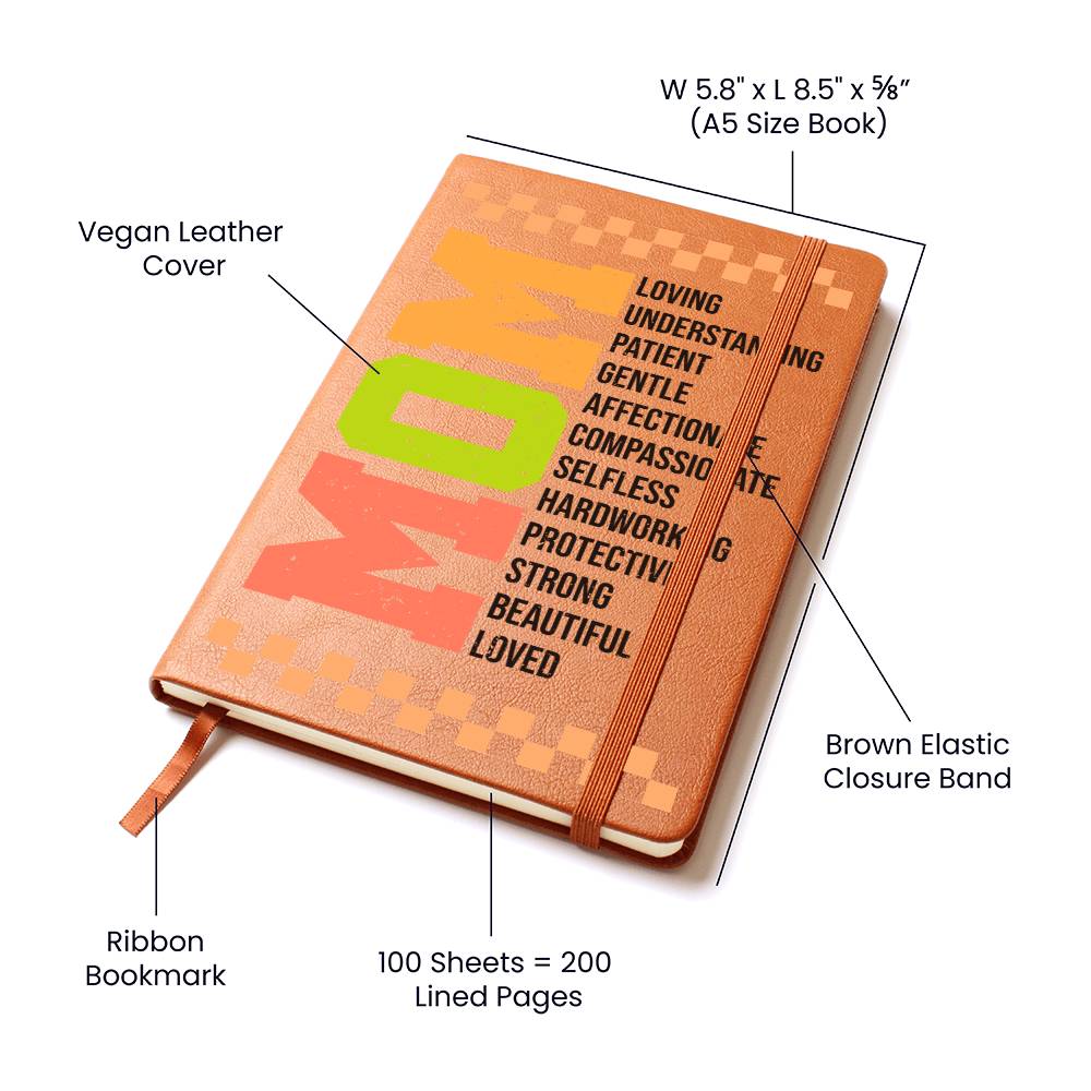 MOM Leather Journal Gift for Mothers/Daughters/Sisters