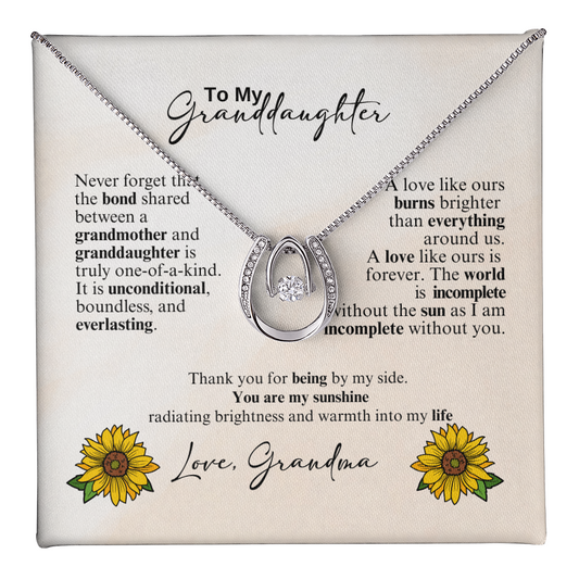 Lucky In Love Necklace - A Beloved Gift for a Granddaughter from a Grandmother.
