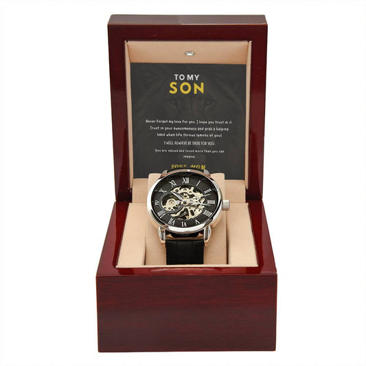 Luxury Openwork Watch - A Gift for a Son/Father.