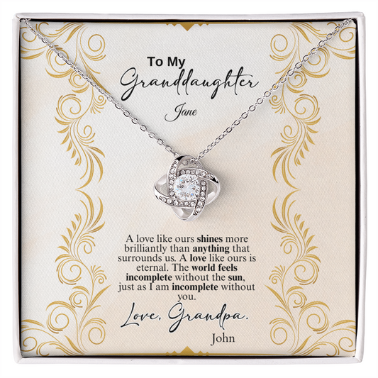 Love Knot Necklace- a Gift for a granddaughter.