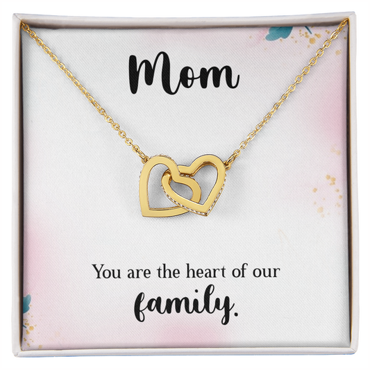 Interlocking Hearts Pendant Necklace, a Perfect Gift for Mother's Day/Birthdays.