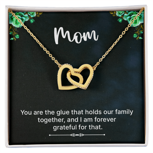 Interlocking Hearts Necklace- A Beloved Gift for a Mom.