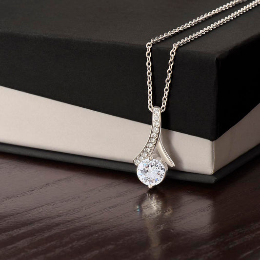 Zirconia Drop Pendant Necklace- a Gift for Mothers/Wives/Daughter.
