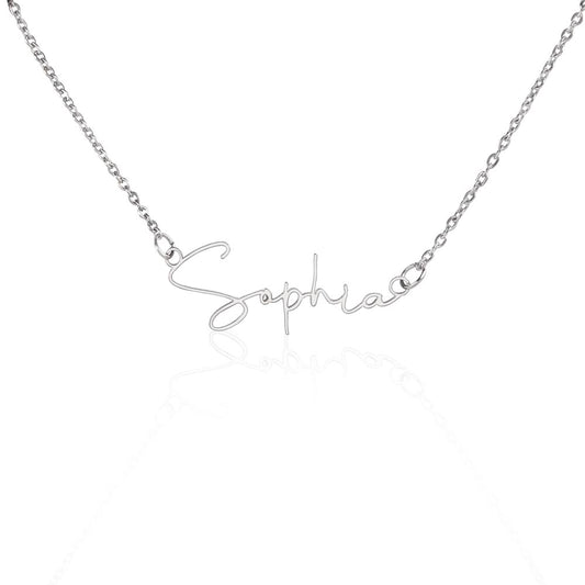 Personalized Signature Name Necklace- a Gift for Wives/Mothers/Grandmother.